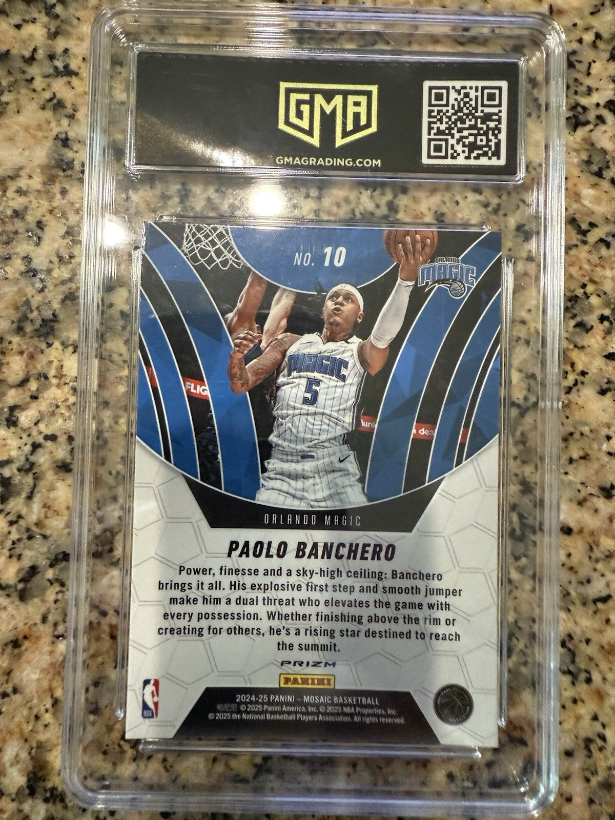 2024-25 Panini Mosaic - Elevate Paolo Banchero #10 Green Mosaic Prizm