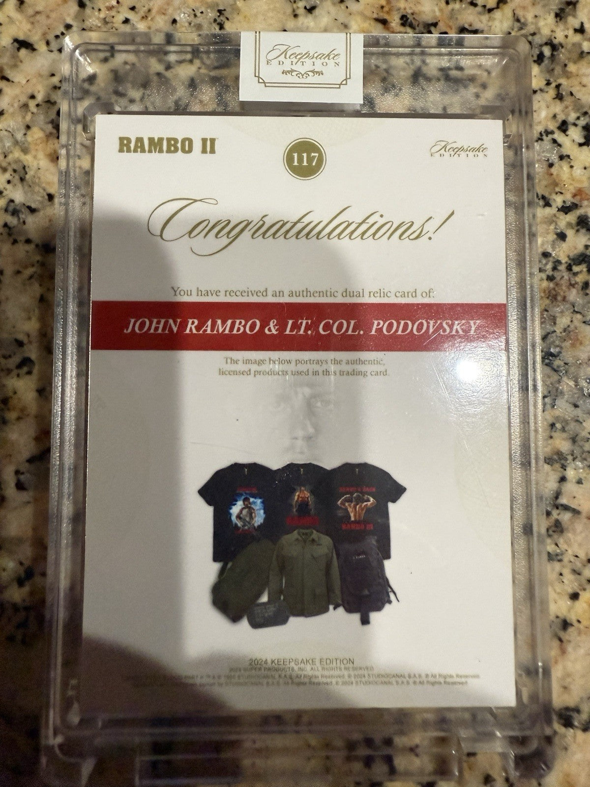 2025 Super Break Keepsake - John Rambo / Podovsky - #117 Dual Relic #d 21/50