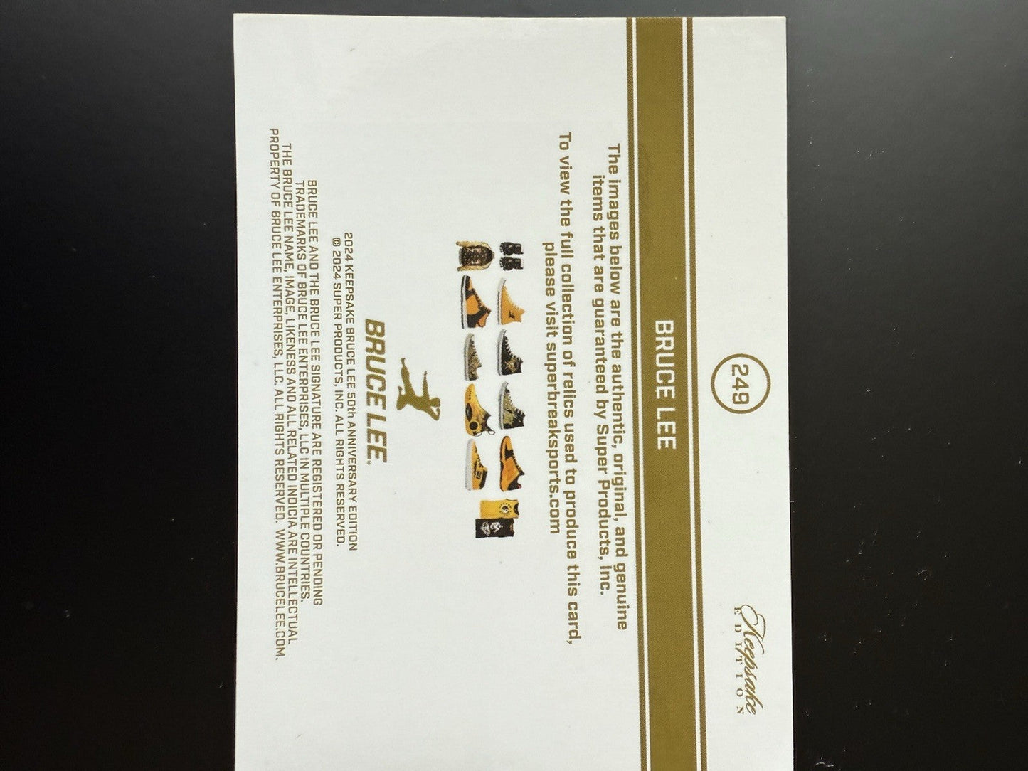 2024 Keepsake Edition Bruce Lee Triple Relic