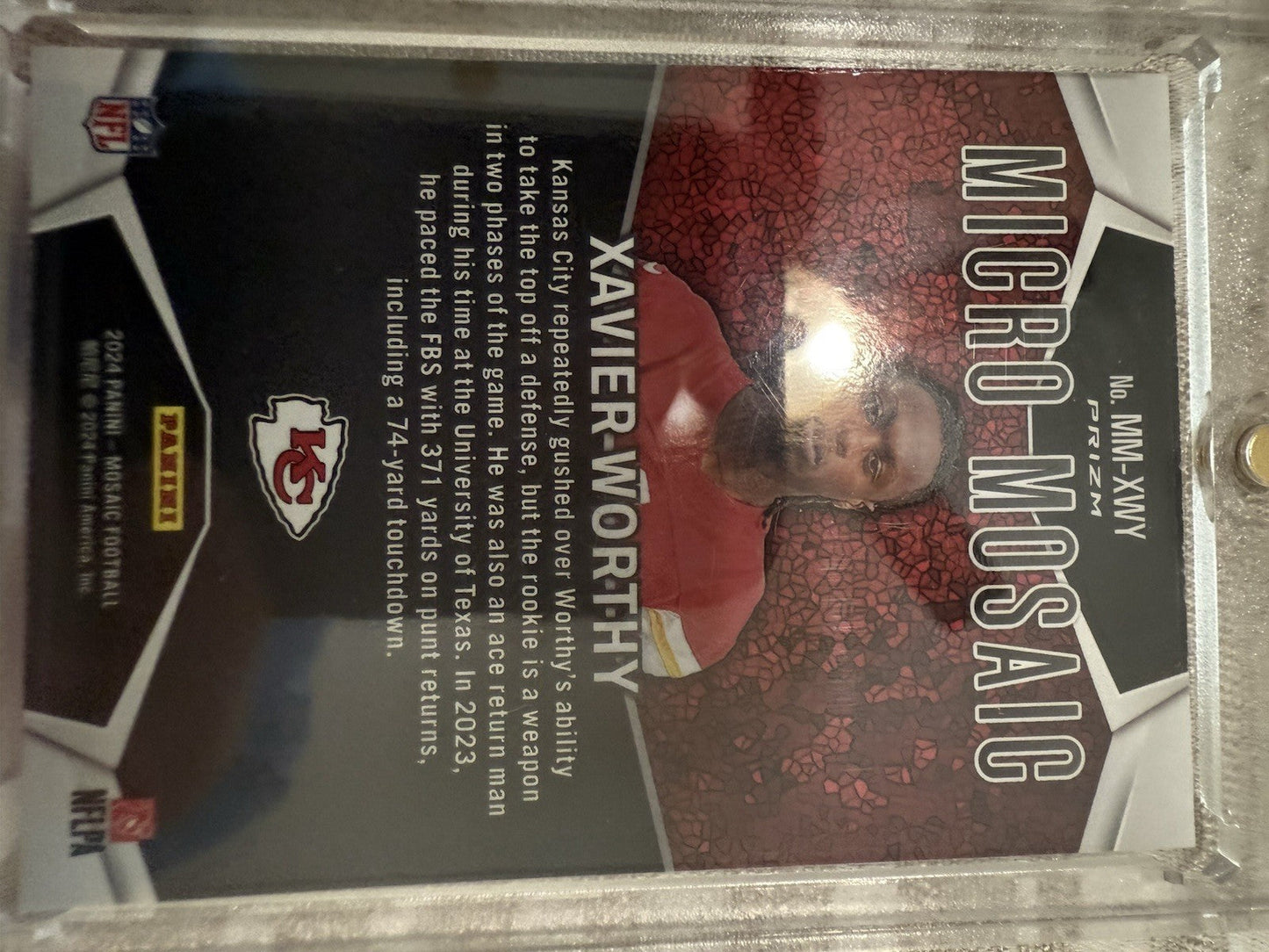🔥🔥 2024 Panini Mosaic # MM-XWY - Xavier Worthy Micro Mosaic SSP Case Hit 🔥🔥