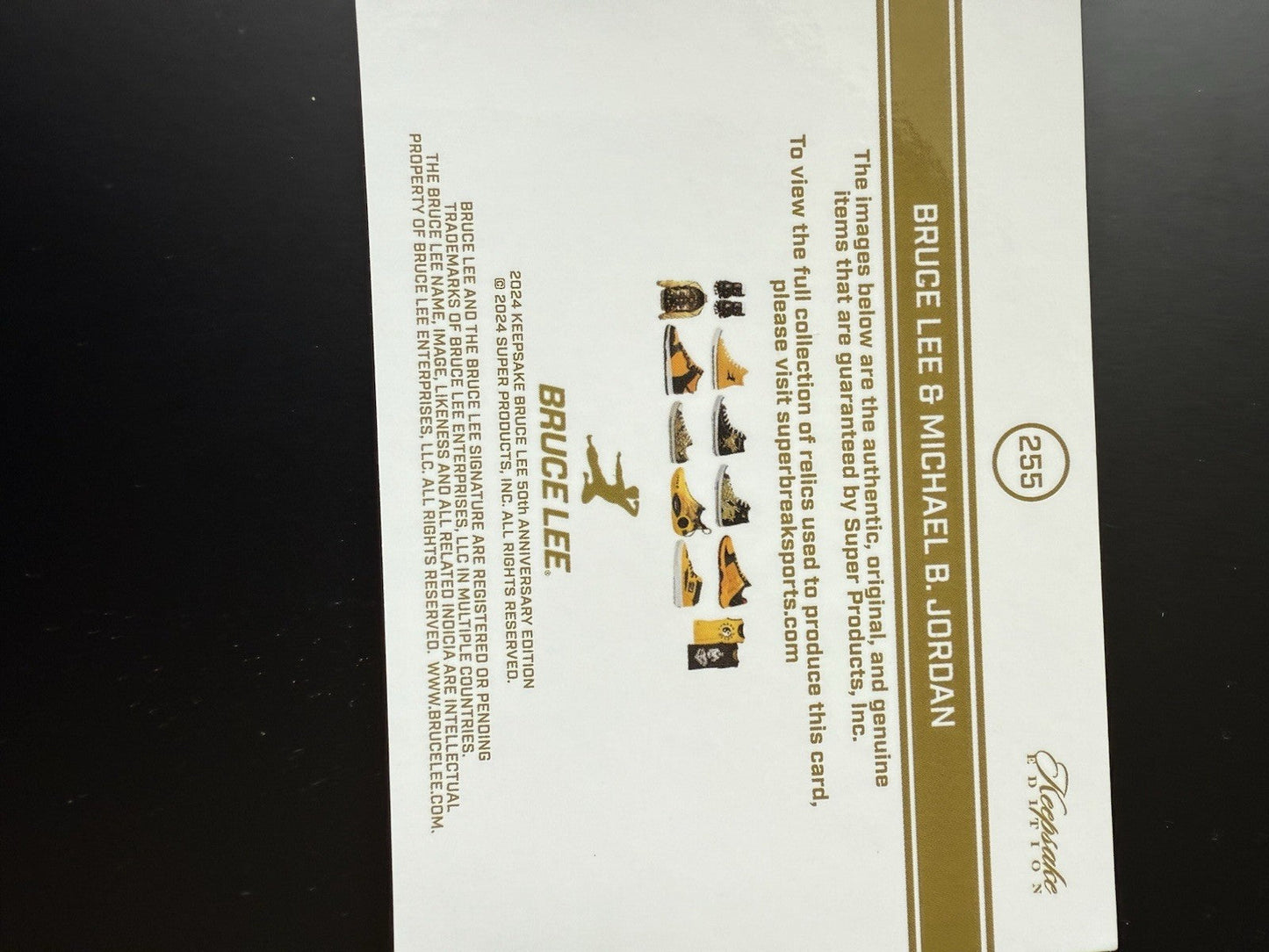 2024 Keepsake Bruce Lee/Michael B. Jordan Double memorabilia card