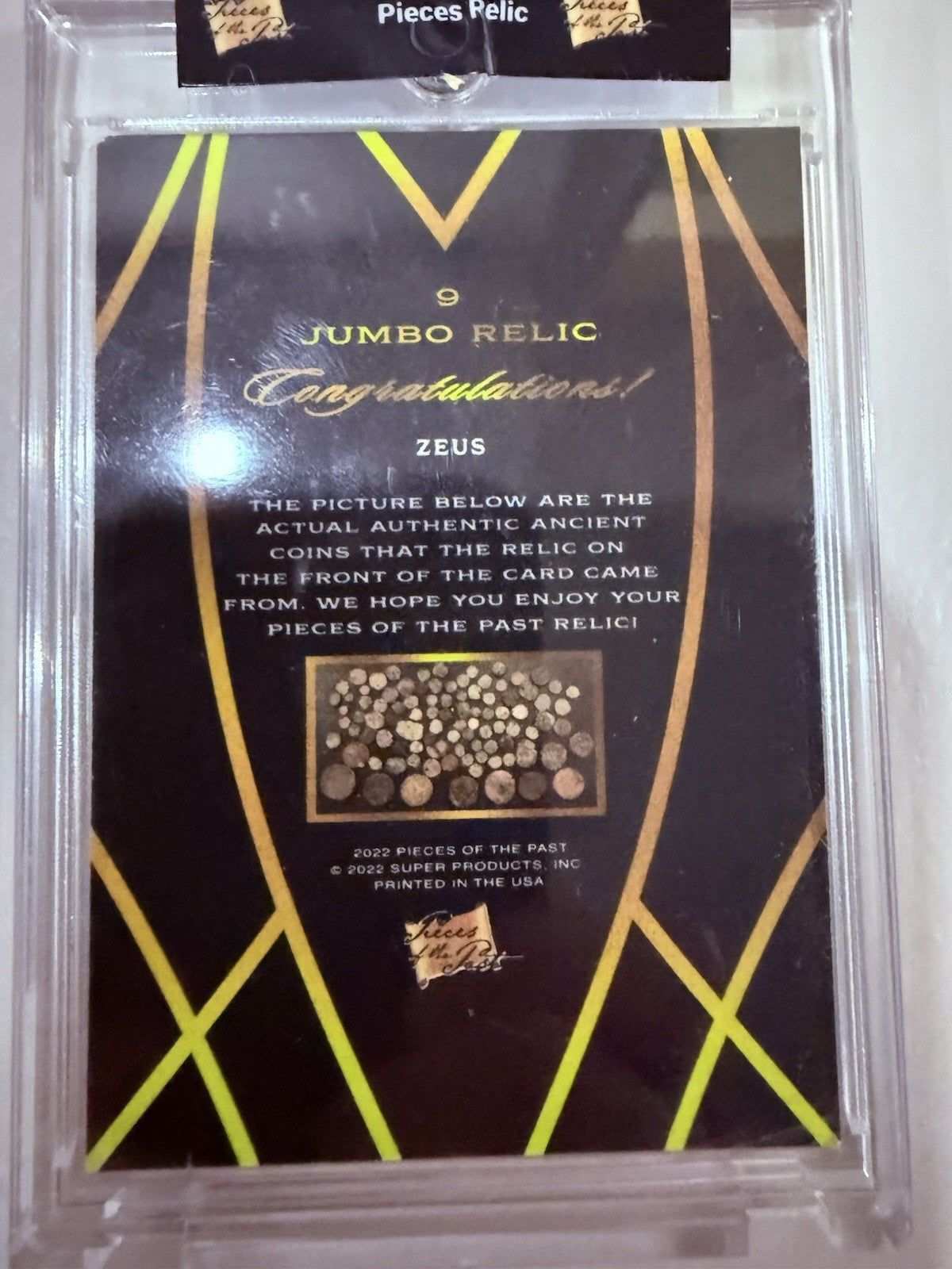 Zeus Coin 2022 Pieces Of The Past Authentic Ancient Coin Card Jumbo Relic #9