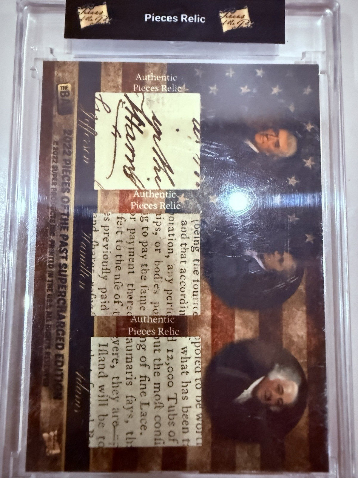 2022 POTP 6 Way Presidents Relic Washington Kennedy Lincoln Jefferson Hamilton