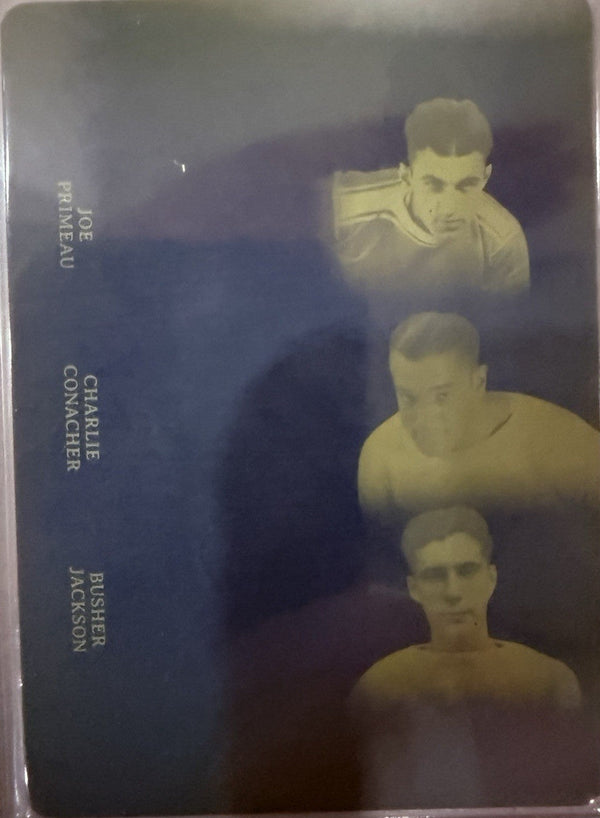 2017-18 Leaf In the Game Printing Plate 1/1 Charlie Conacher, Primeau, Jackson