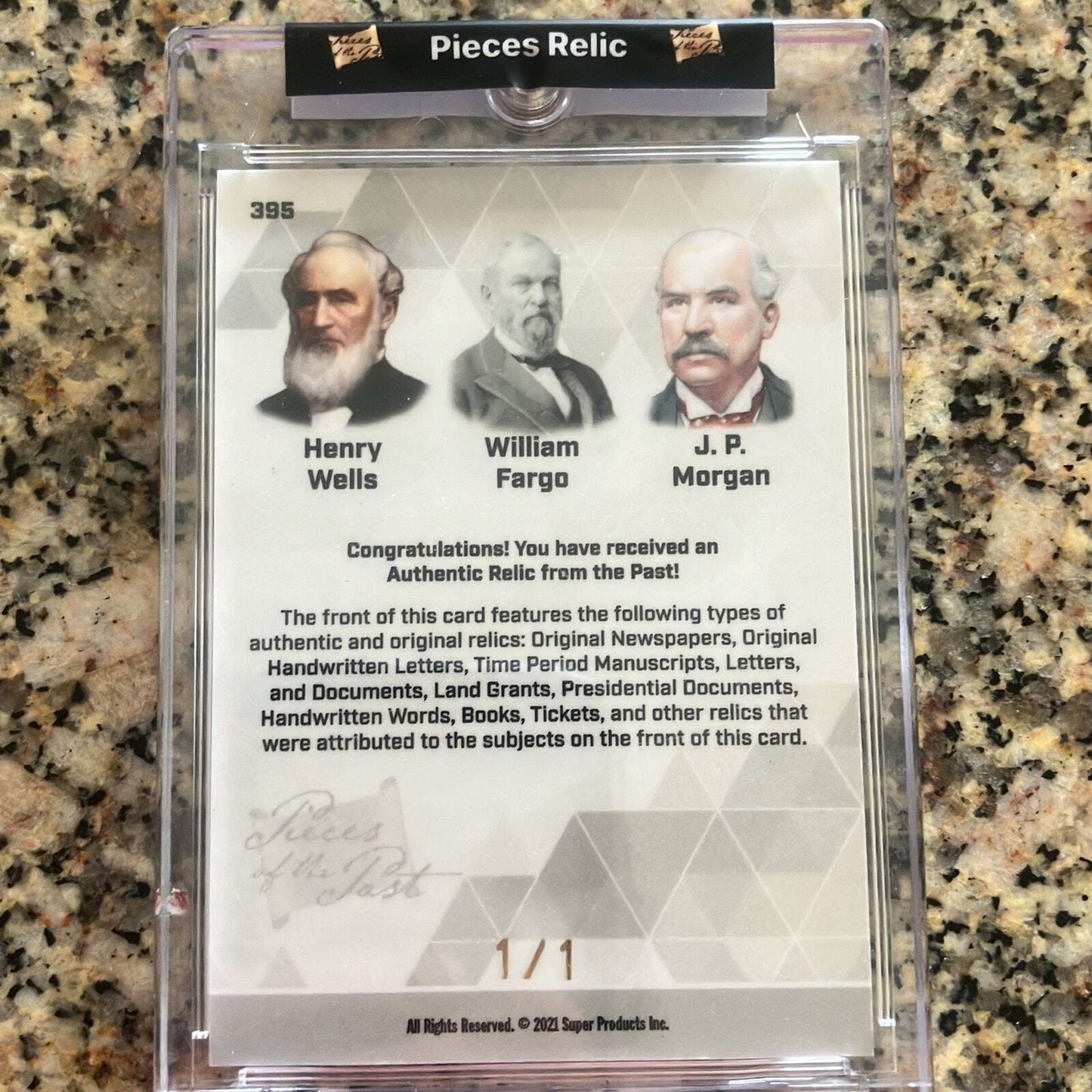 J.P. Morgan/William fargo/Henry wells relic