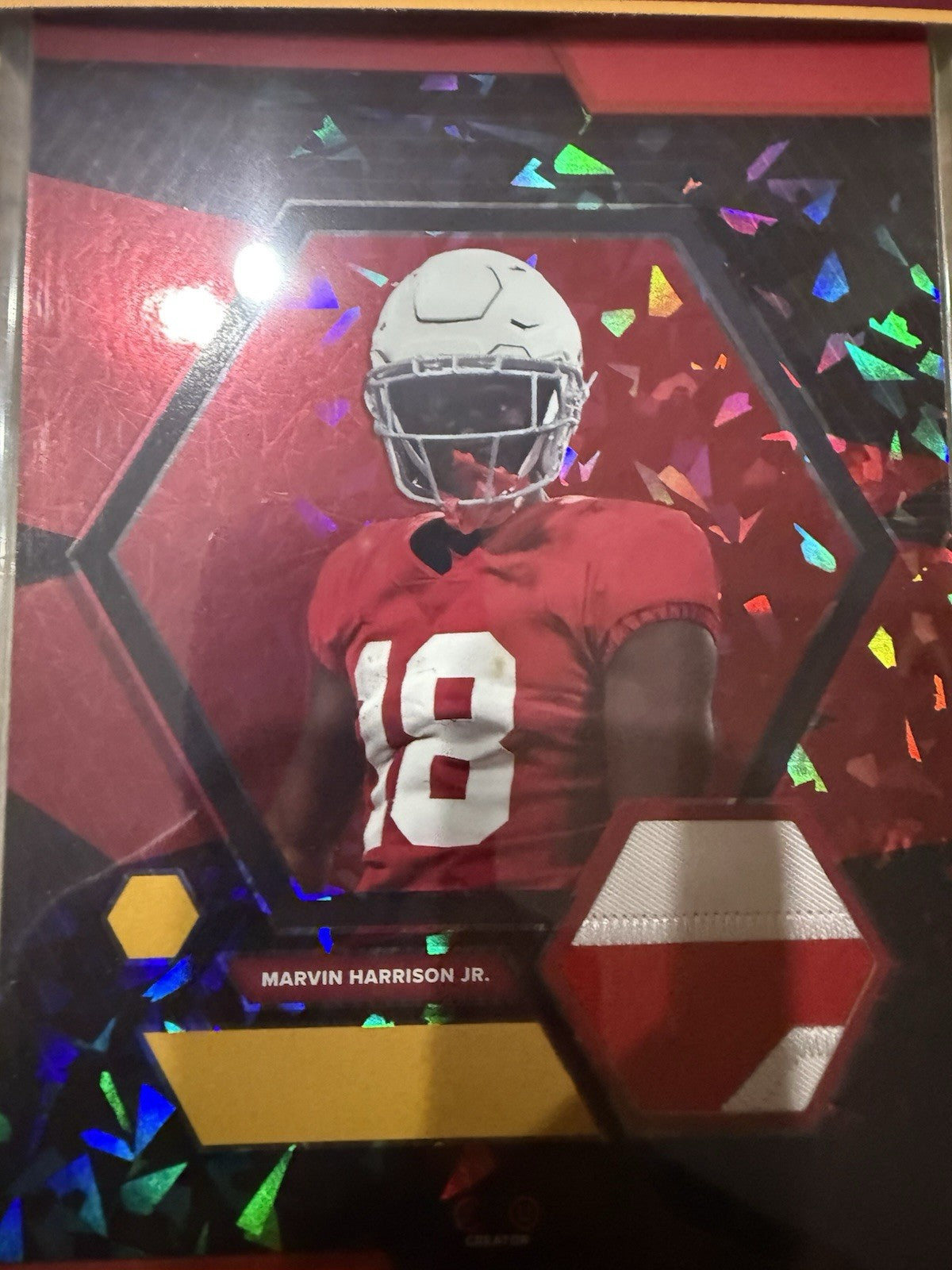 Marvin Harrison Tru Creator Jumbo Patch Relic Card