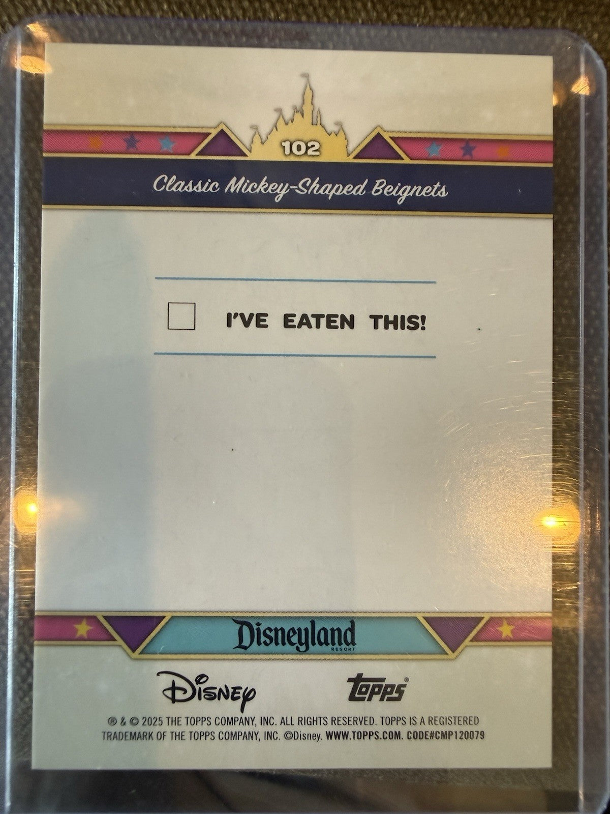 Disneyland 70th Anniversary Snack Time Mickey Beignet Gold Refractor /50