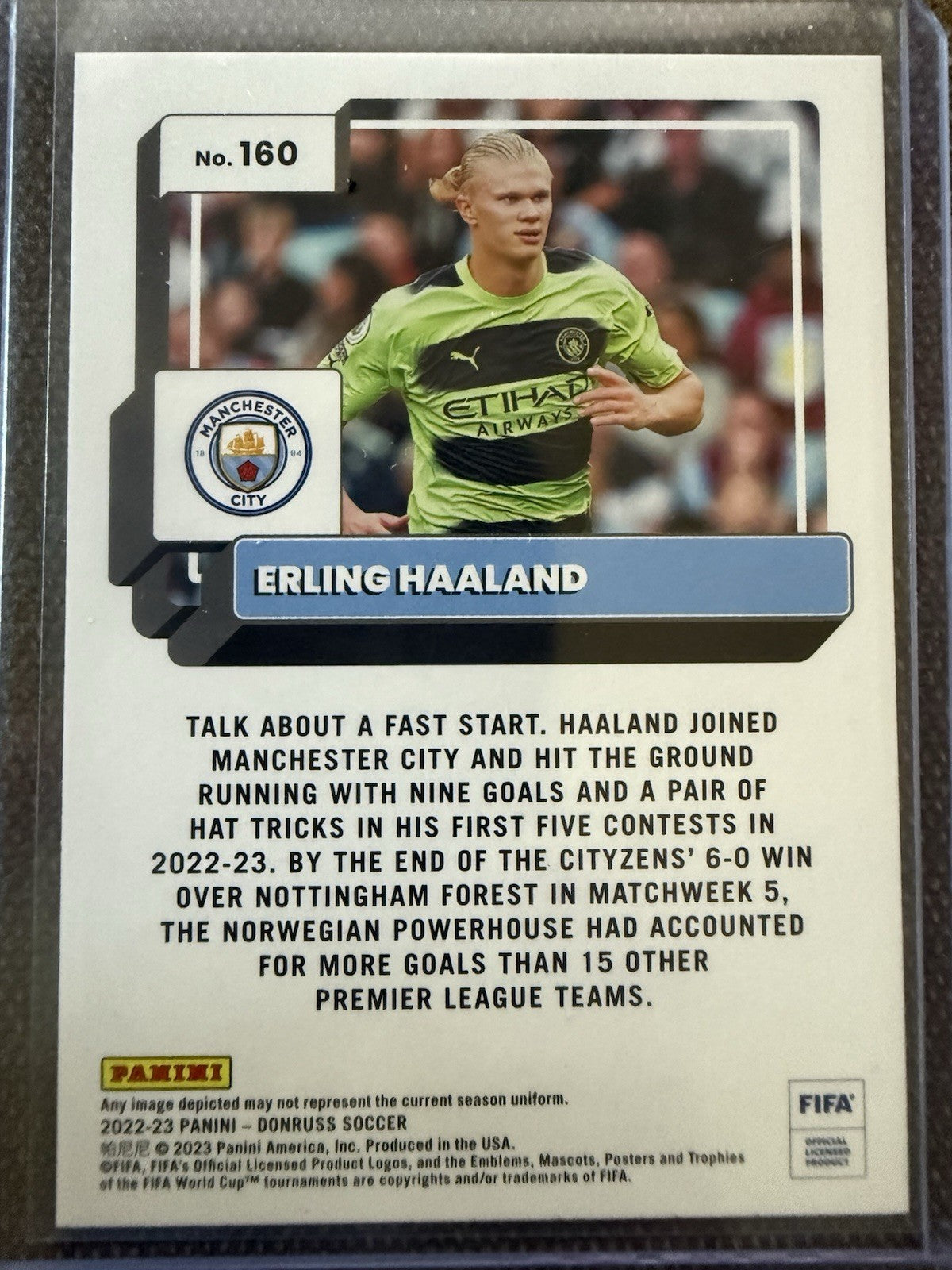 Panini Donruss Erling Haaland Manchester City #160 2022-23 Orange Parallel