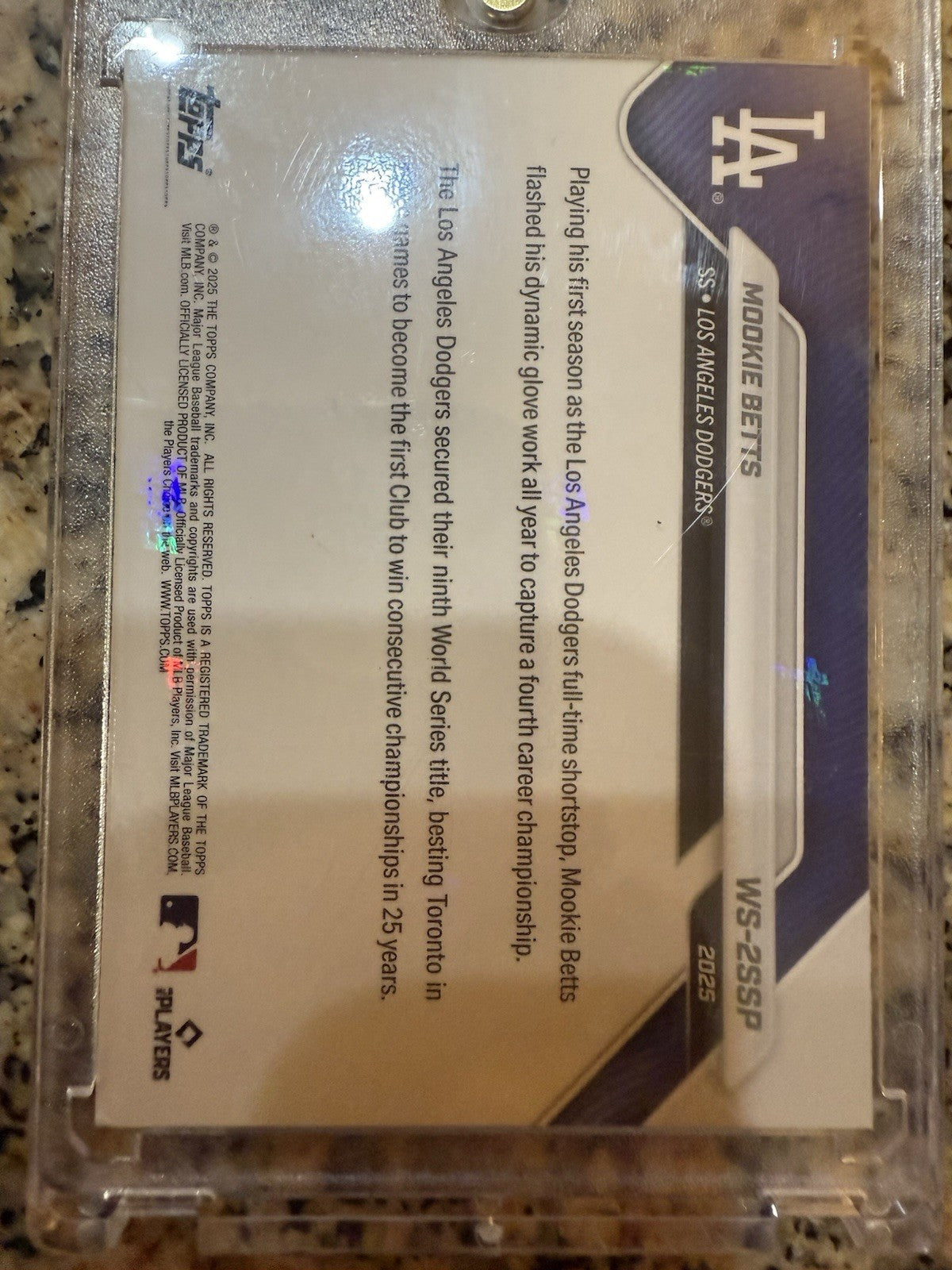 WS-2SSP 2025 Topps Now World Series Los Angeles Dodgers Mookie Betts