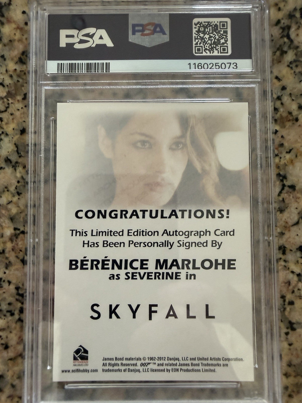 James Bond Archives 2017 Final Ed. Auto Autograph Berenice Marlohe as Severine