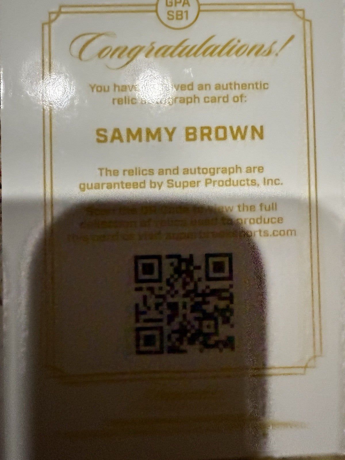 Sammy Brown Keepsake Gem Patch Autograph Fresh Pull ! /99 🔥