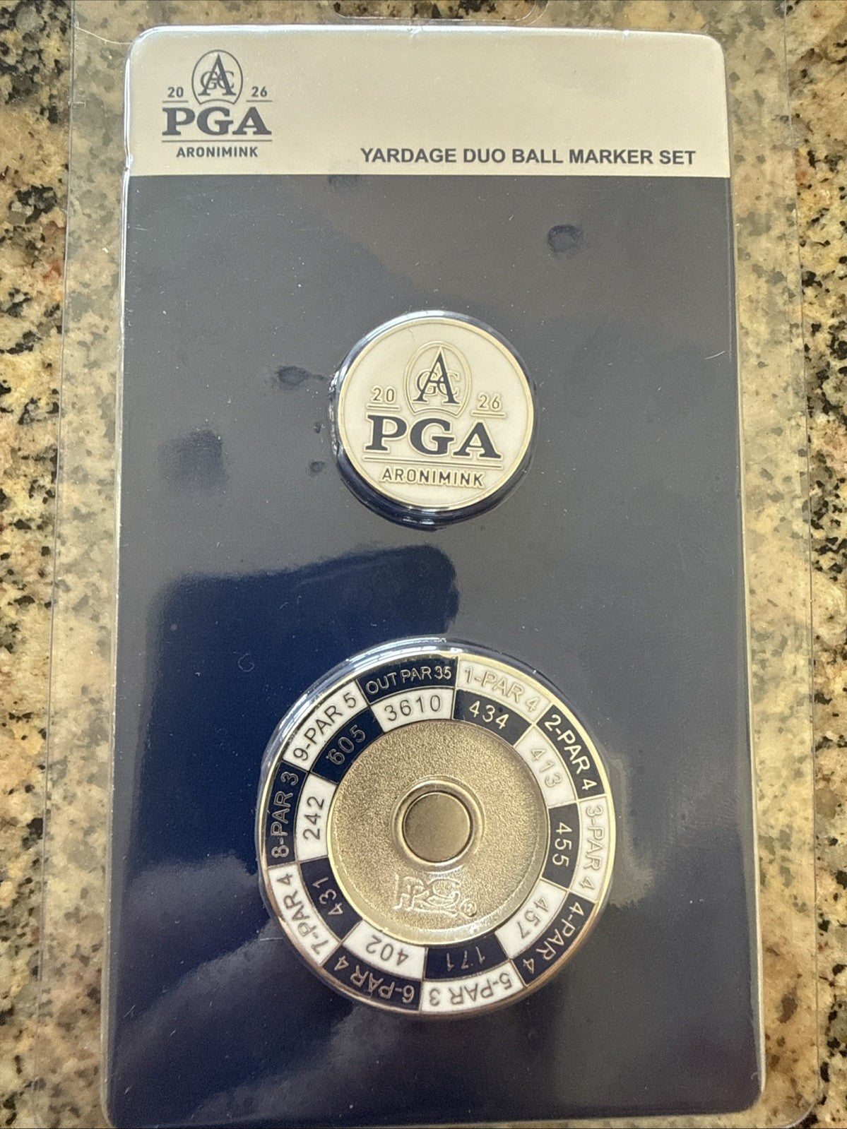 2026 Pga Championship Ball Marker Yardage Coin mondo Aronimink new