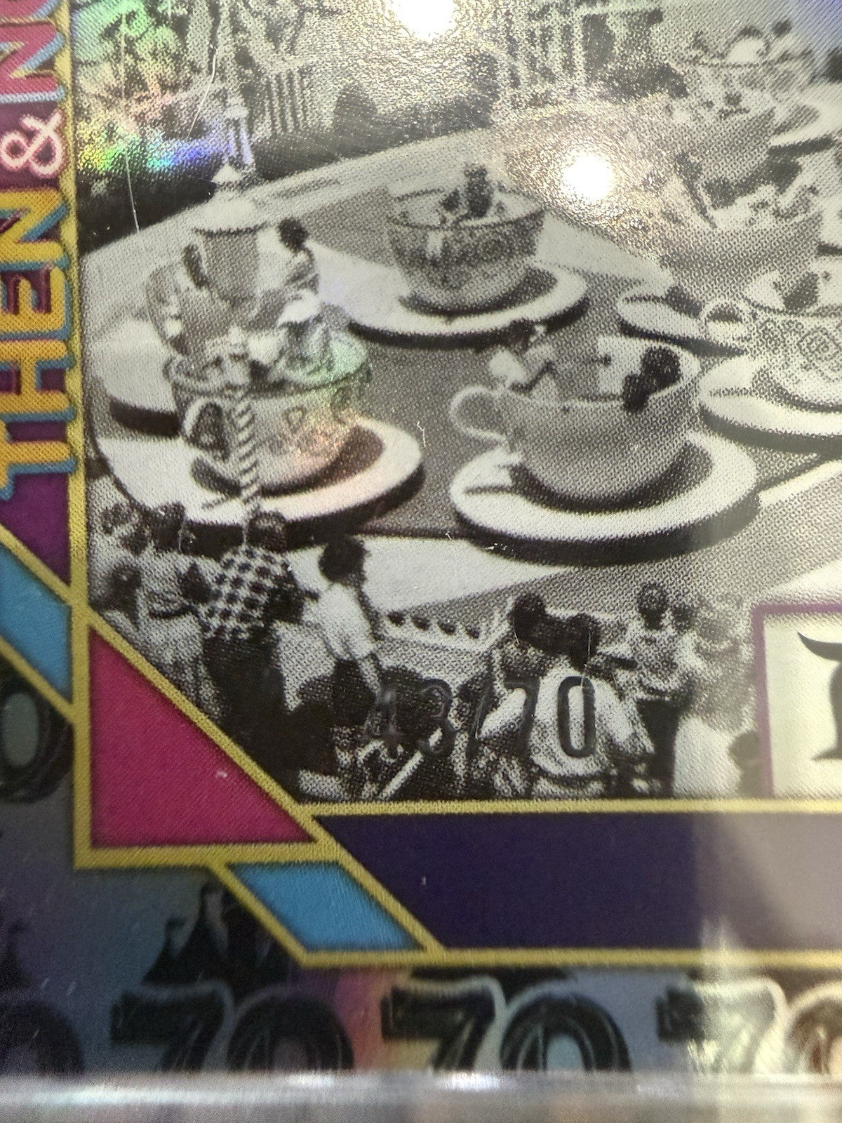 2025 Topps Disneyland 70th Anniversary Mad Tea Party Then & Now Foil #/70