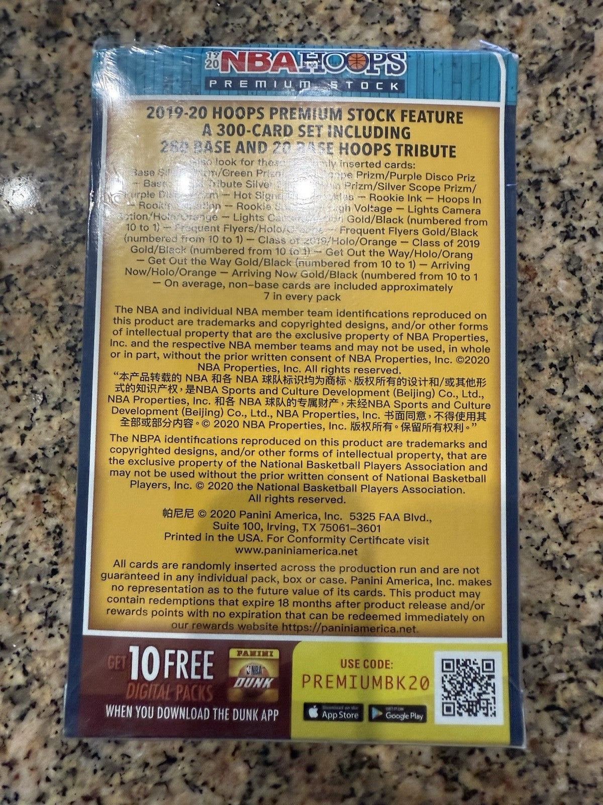Panini NBA Hoops Premium Stock 2019-20 Hanger Box (Purple Disco Prizms, 20...