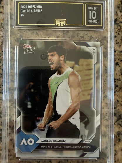 2026 Topps Now Tennis #5 Carlos Alcaraz ATP Tour Australian Open