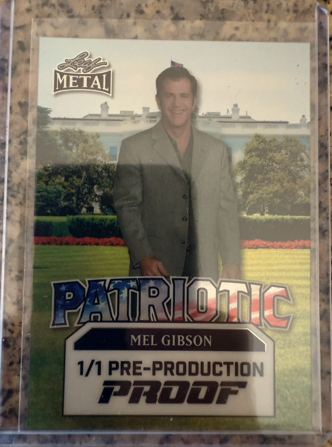2025 Leaf Metal Patriotic MEL GIBSON BLUE Pre-Production PROOF 1/1