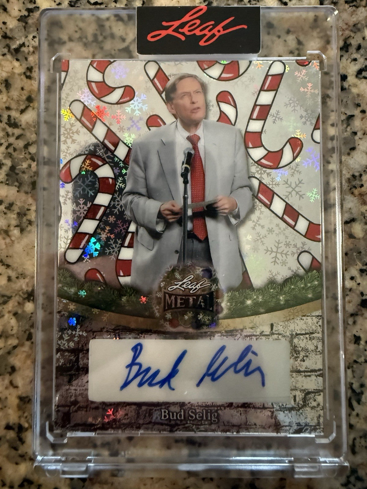 2025 Leaf Happy Holidays Bud Selig Autograph SP Card /15