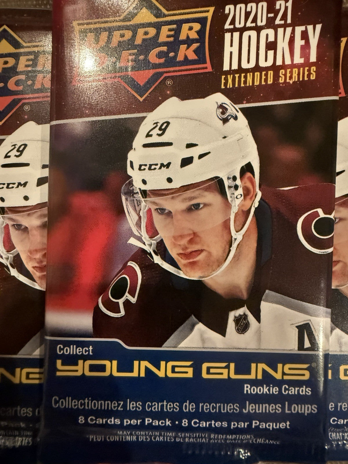 Upper Deck 2020-21 Hockey Extended Series 3 Packs. Young Guns Rookie Cards