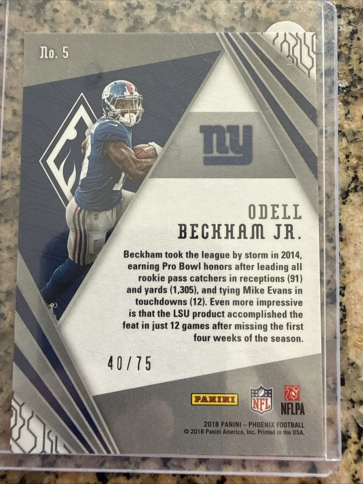 2018 Panini Phoenix - Unmatched Odell Beckham Jr. #5 Purple /75