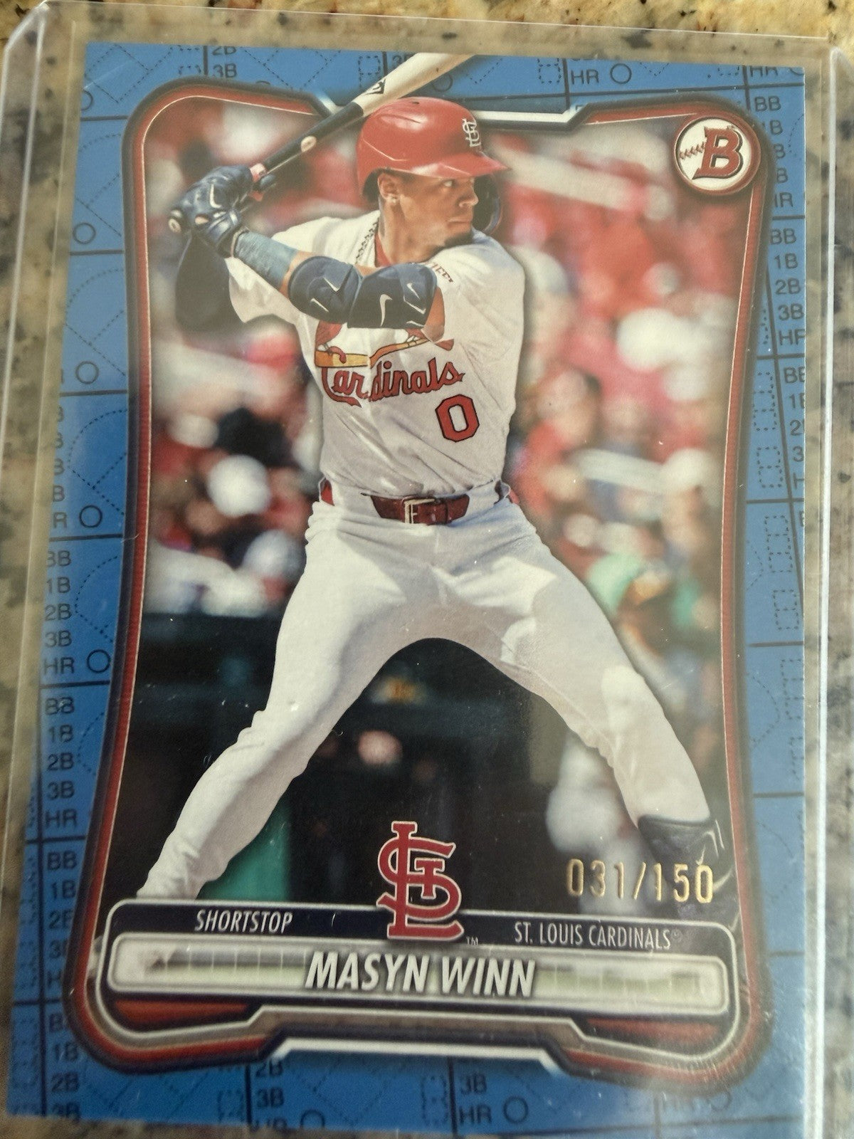 Topps 2026 Bowman Masyn Winn St. Louis Cardinals Blue /150 #72