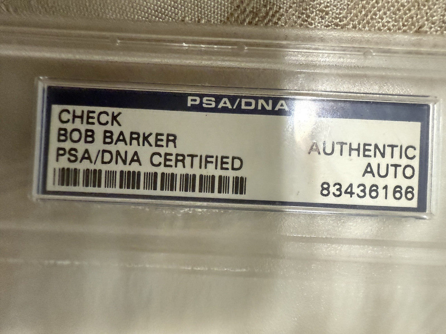 Bob Barker Signed Autograph Check Host Price is Right PSA/DNA Authentic Slabbed