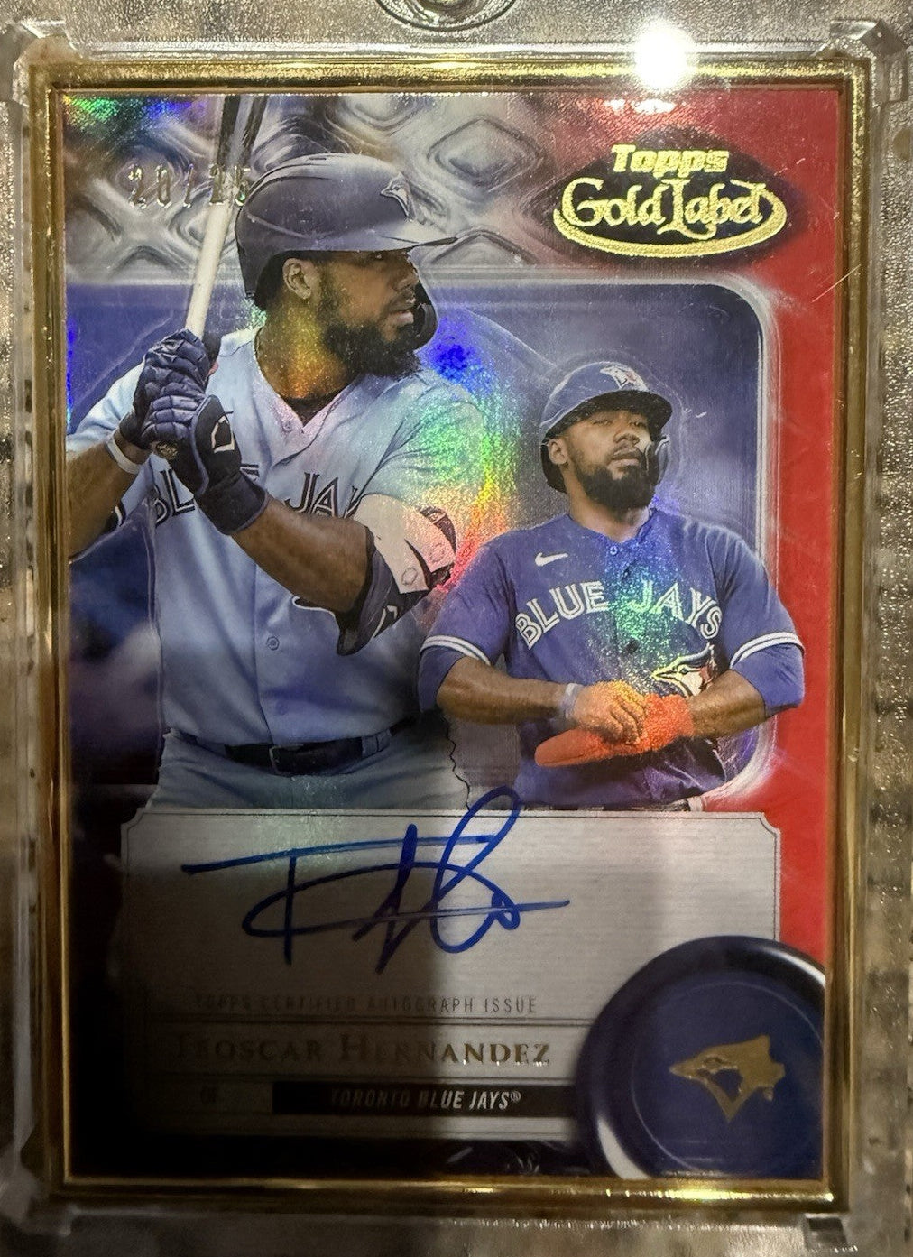 2022 Topps Gold Label - Framed Autographs Teoscar Hernandez #FA-TH Red /25