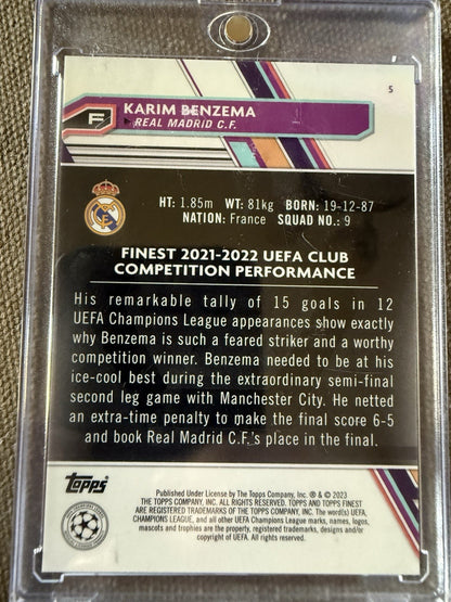 2023 Topps FINEST Karim Benzema REAL MADRID /250 YS12
