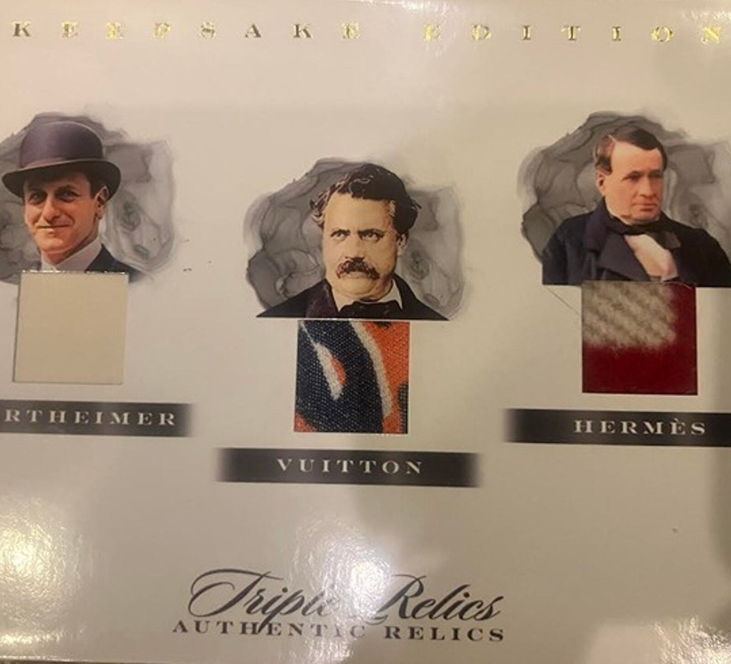 Louis Vuitton, Hermes, Wertheimer Triple relic Jumbo card