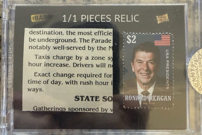 Ronald Reagan Pieces Of The Past The Bar Relic 1/1
