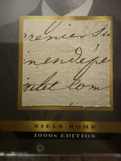 Niels Bohr 2024 Pieces of the Past 1900s Edition ENCASED Hand Written Relic card
