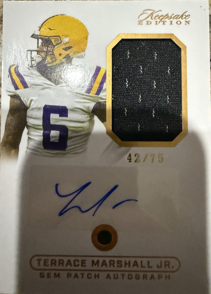 Terrace Marshall Keepsake Gem Relic Auto  Card