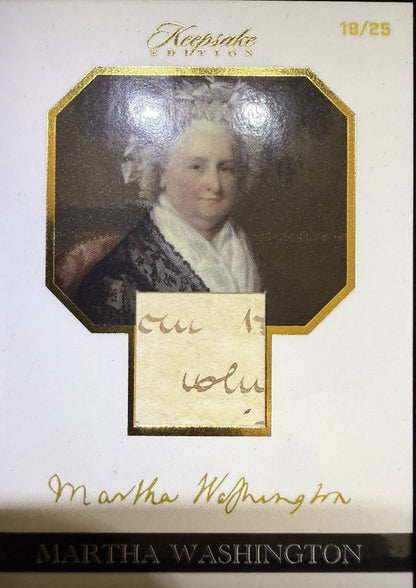 2024 PIECES OF THE PAST HISTORICAL EDITION MARTHA WASHINGTON HANDWRITTEN RELIC