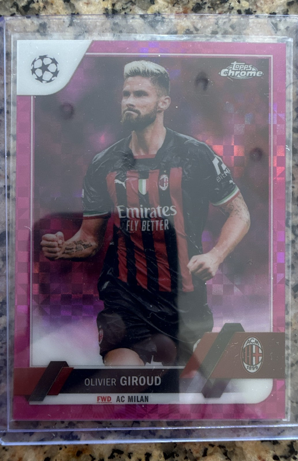 2022-23 Topps Chrome UEFA Club Competitions - Olivier Giroud #79 Pink X-Fractor