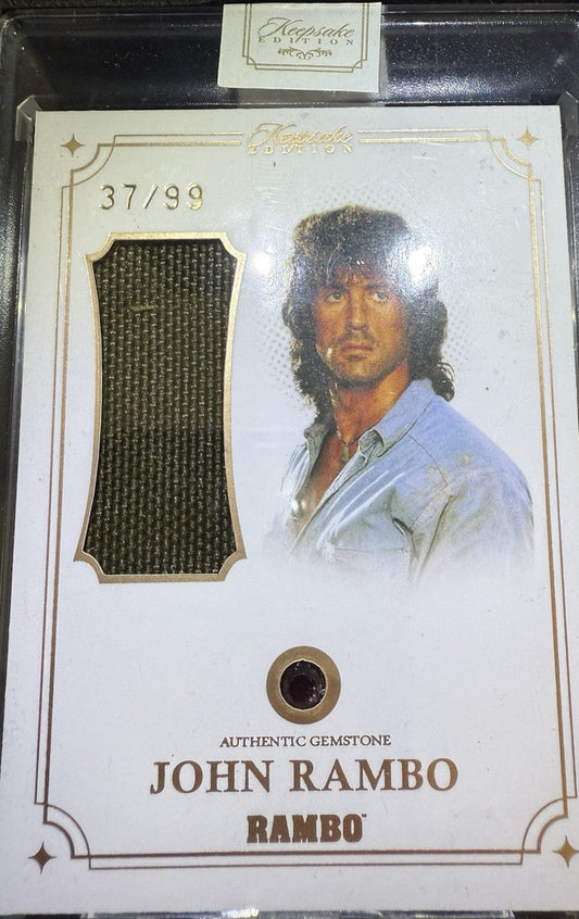 2024 Keepsake Edition - John Rambo /99 - Red Garnet Gemstone - Memorabilia Patch