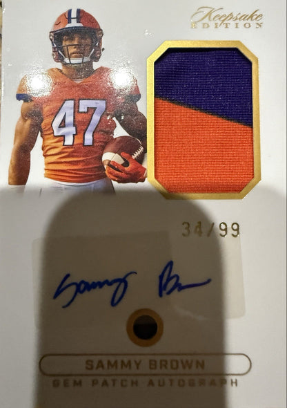 Sammy Brown Keepsake Gem Patch Autograph Fresh Pull ! /99 🔥