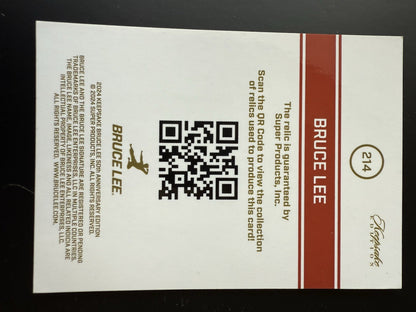 2024 Keepsake Bruce Lee 50th Ann. Edition #214 Personal Relic