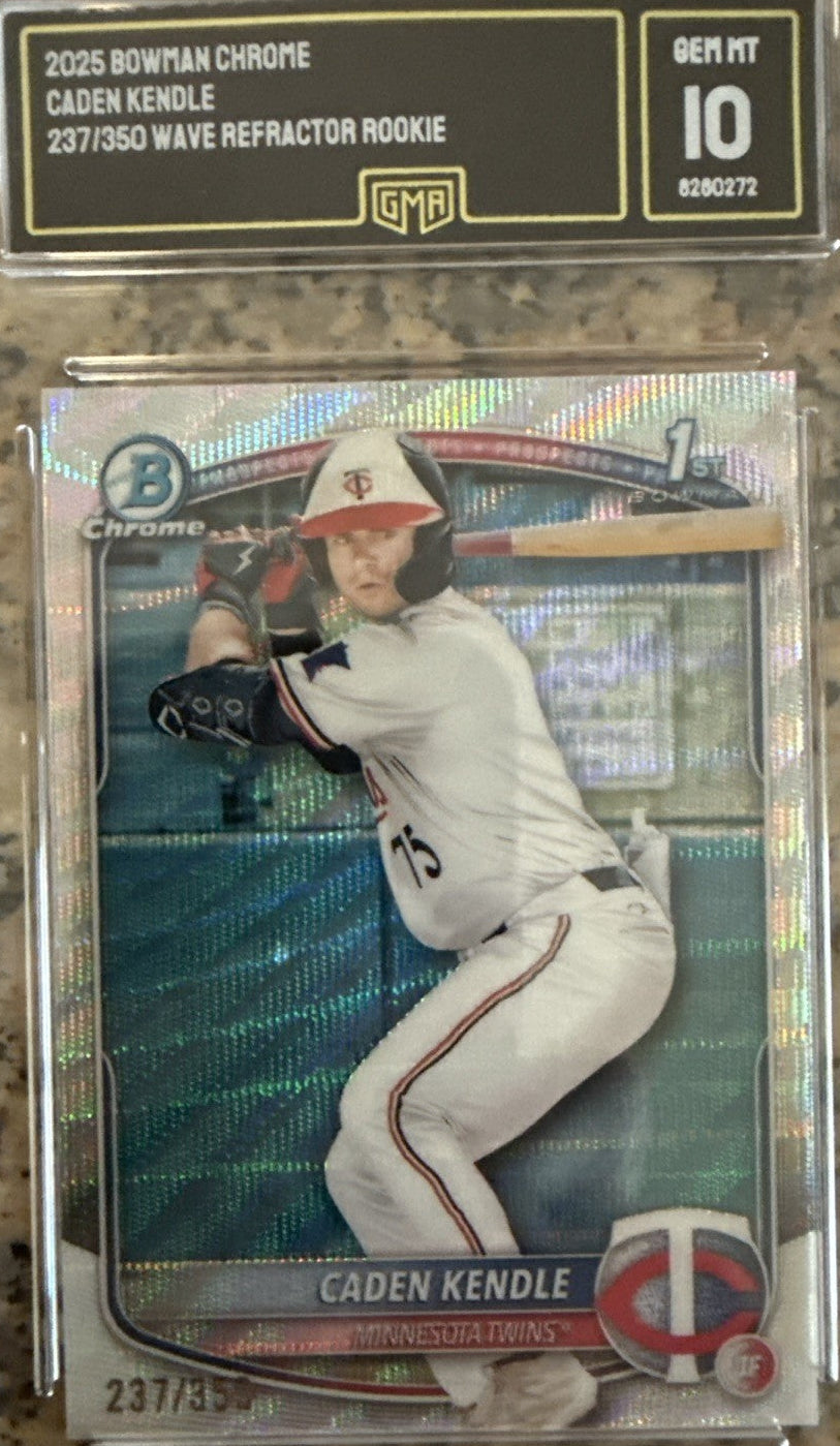 Caden Kendle 2025 Bowman Chrome 1st Wave Refractor /350 BCP-113 Twins MLB