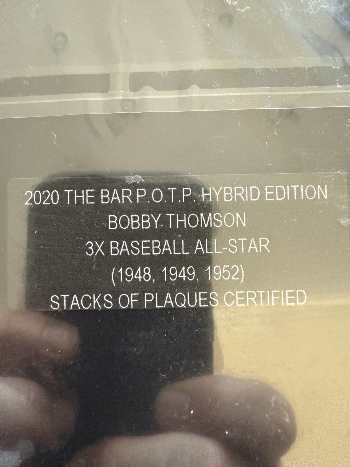 2020 Pieces Of The Past The Bar Bobby Thomson Auto