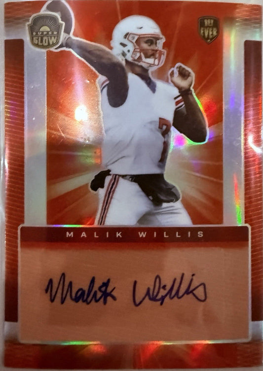 2021 Super Glow Sports Inaugural Edition - Autographs Malik Willis #310 Red Glow