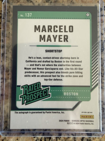 2024 Panini Donruss - Optic Rated Prospects Marcelo Mayer #137 Signatures