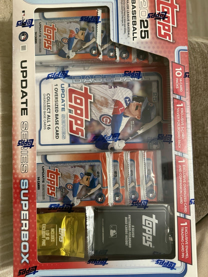 2025 Topps Update Baseball MASSIVE SUPER Box-146 Cards-EXCLUSIVE PIN+SILVER!