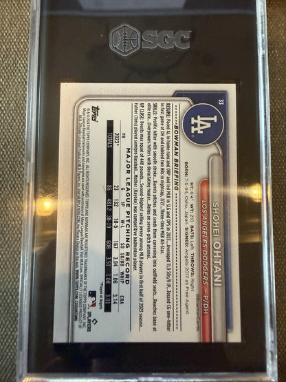 2024 Bowman Shohei Ohtani SGC 10 Gem Mint Los Angeles Dodgers #33 MVP MLB Japan
