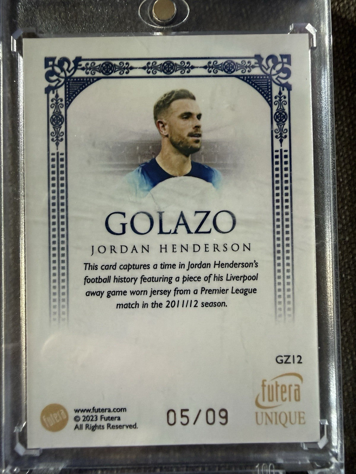2023 Futera Golazo Relics 5/9 Jordan Henderson