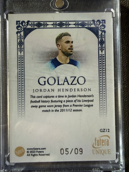 2023 Futera Golazo Relics 5/9 Jordan Henderson