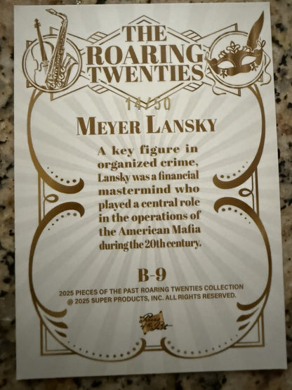 2025 Pieces Of The Past Meyer Lansky BLUE /50 Roaring 20s B-9