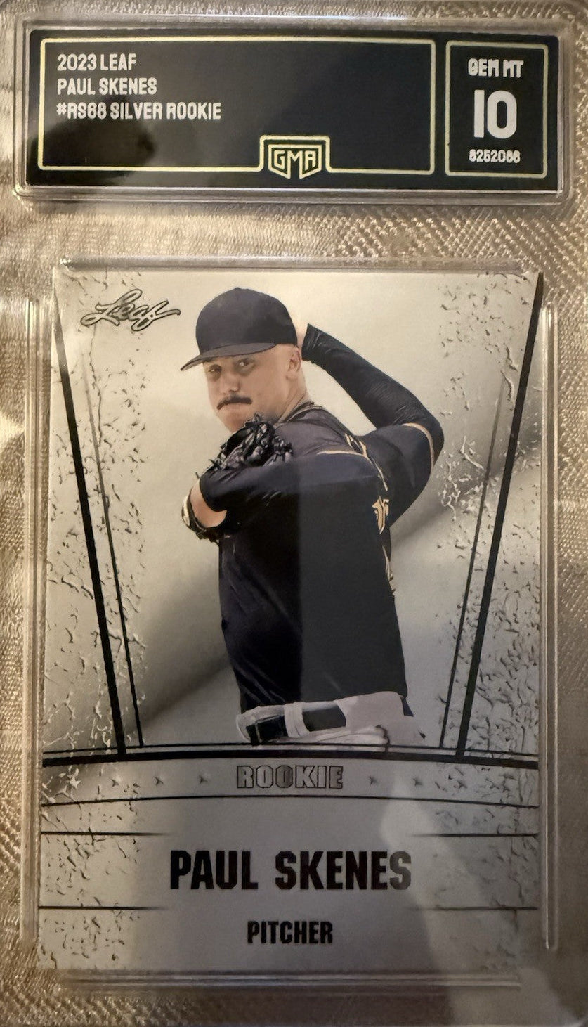 2023 Leaf Draft Silver Paul Skenes RC Rookie #RS-68 Pittsburgh Pirates GMA 10