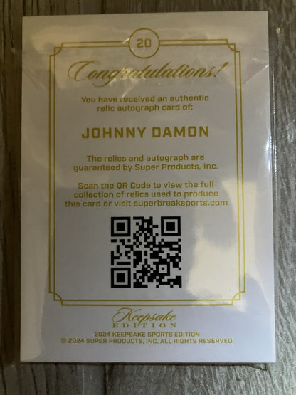 Johnny Damon Gem Patch Auto /75