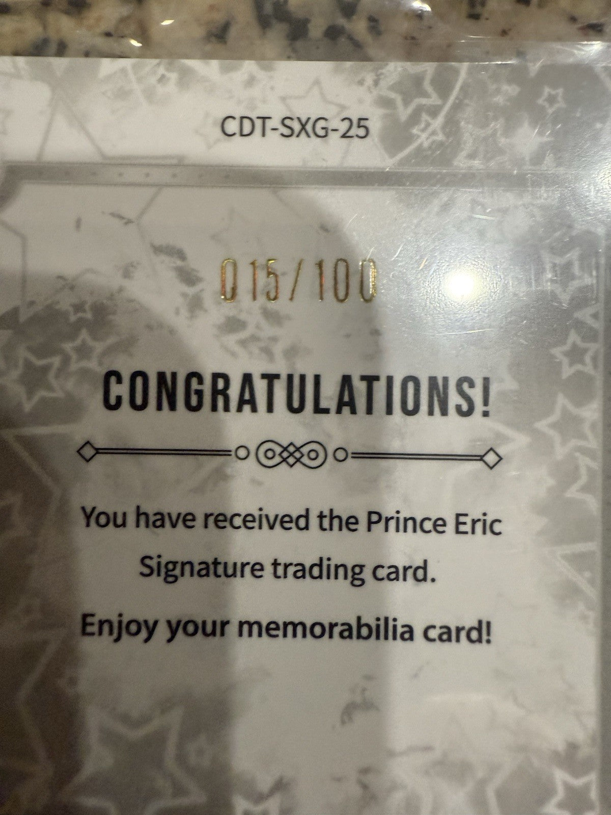 2025 Kakawow COSMOS Disney Prince Eric Signature Auto Star /100