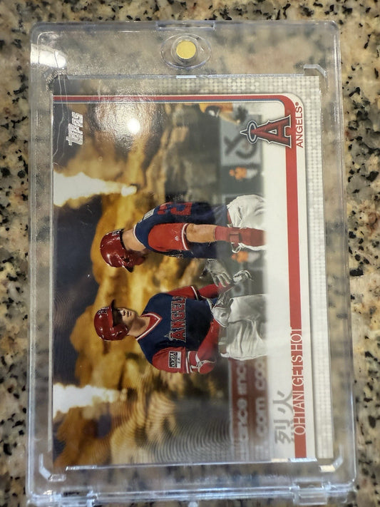 2019 Topps Series 2 Ohtani Gets Hot Error Card Wrong Date 2108 #367 Mint (B316)