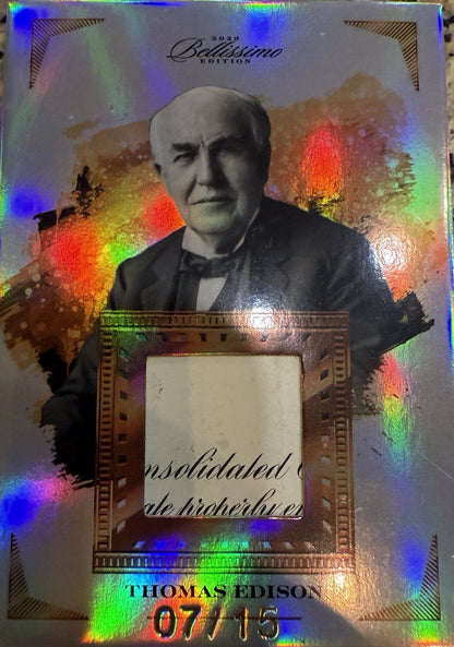 2023 Bellissimo Edition Thomas Edison Relic Card /15